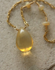 Ethiopian Welo Opal Pendant Necklace, October Birthstone Necklace