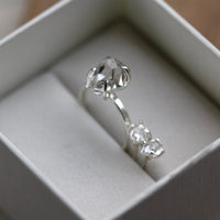 Natural Herkimer Diamond Stud Earrings, 92.5 Sterling Silver
