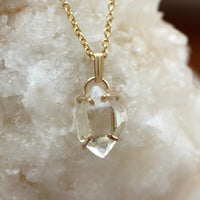 Natural Herkimer Diamond Pendant Necklace, April Birthstone Necklace