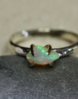 Raw Ethiopian Opal Ring, October Birthstone Ring
