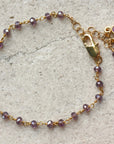 Mystic Amethyst Rosary Bracelet, February Birthstone Bracelet