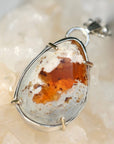 Mexican Cantera Opal, Mexican Fire Opal in Matrix Pendant Necklace