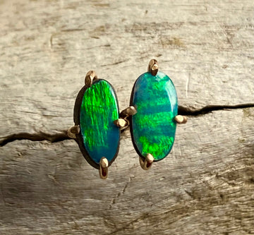 Australian Opal Stud Earrings