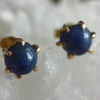 Blue Sapphire Post Earrings, September Birthstone Earrings