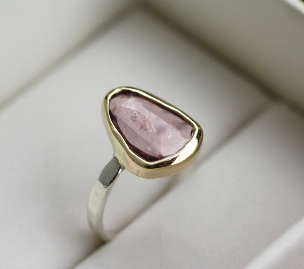 Pink Tourmaline Ring, October Birthstone Ring