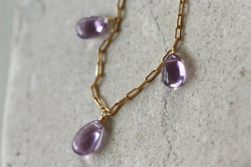 Brazilian Amethyst Necklace, February Birthstone Necklace