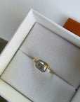 Grey Diamond Ring, Salt and Pepper Diamond Ring, April Birthstone Ring, 18k Gold