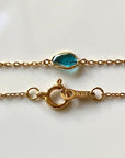 18k Gold Blue Diamond Slice Chain Bracelet