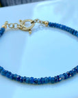Blue Sapphire Stacking Bracelet, September Birthstone Bracelet