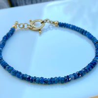 Blue Sapphire Stacking Bracelet, September Birthstone Bracelet