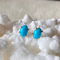 Sleeping Beauty Turquoise Stud Earrings, December Birthstone Earrings, Bridesmaid Earrings