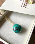 Tibetan Turquoise Pendant Necklace, December Birthstone Jewelry