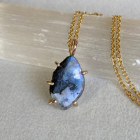 Moonstone Tourmaline Pendant Necklace, October and June Birthstone Necklace