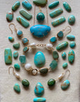 Tibetan Turquoise and Pearl Earrings, December and June Birthstone Earrings