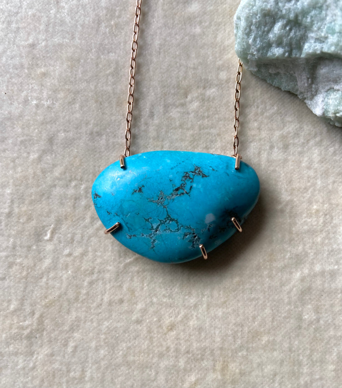 Turquoise Pendant Necklace, December Birthstone Jewelry